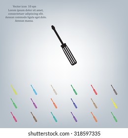 vector illustration of screwdriver