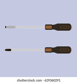 vector illustration of screwdriver