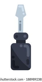 vector illustration of screwdriver.  Minimalist flat design, illustration for artisan tools.