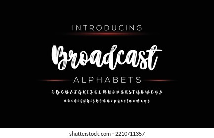 Vector Illustration Script Typography. Modern Hand Drawn Brush Font