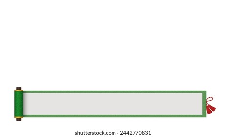 Vector illustration of scroll frame in ticker size