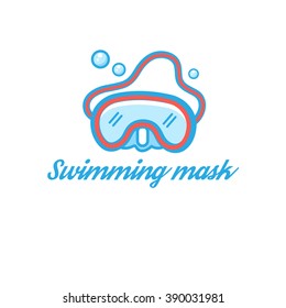 Vector illustration of a scuba mask isolated on white background

