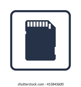 Vector illustration of sd card icon. Premium quality web icon.