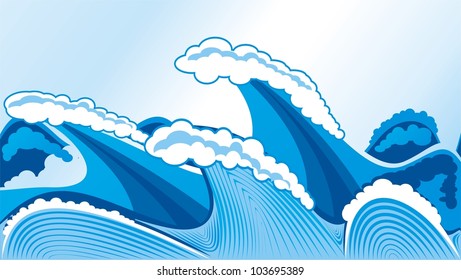 Vector illustration of sea