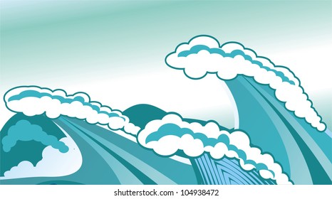 Vector illustration of sea