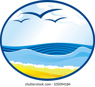 Vector illustration of sea