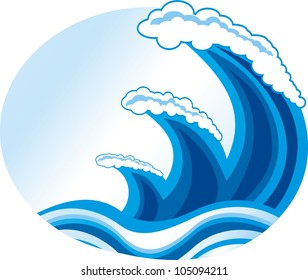 Vector illustration of sea