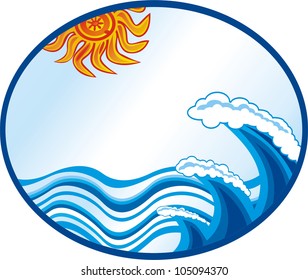 Vector illustration of sea