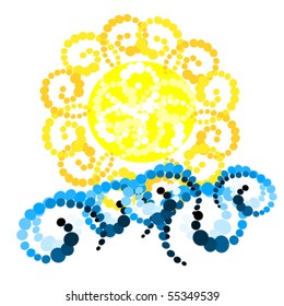 vector illustration of sea