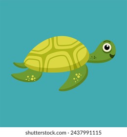 vector illustration of sea animal, sea.