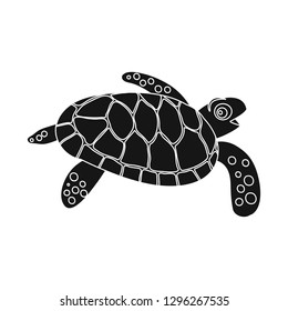 Vector illustration of sea and animal sign. Set of sea and marine vector icon for stock.
