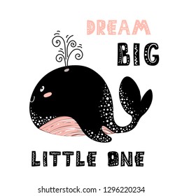 vector illustration, sea animal, underwater world, wildlife, ocean, cute characters, card template,