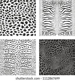 Vector illustration of sea animals, pattern background, ready for cutting plotter