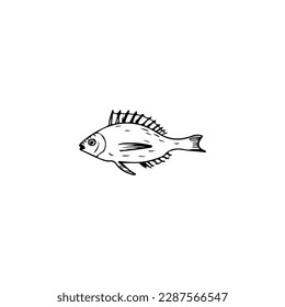  vector illustration of sea fish