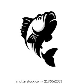 vector illustration of sea fish, fishing icon