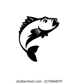 vector illustration of sea fish, fishing icon