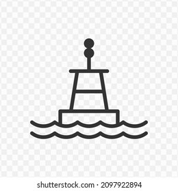 Vector illustration of sea ​​barrier icon in dark color and transparent background(png).