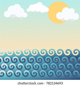vector illustration of sea landscape