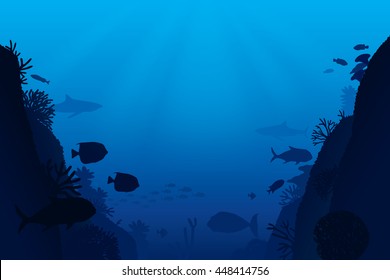 Vector illustration sea life