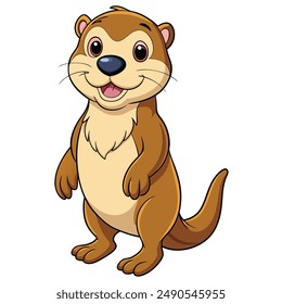 "Vector Illustration of a Sea Otter: Adorable Marine Wildlife Artwork"

