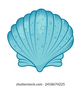 ilustración vectorial de la concha marina
