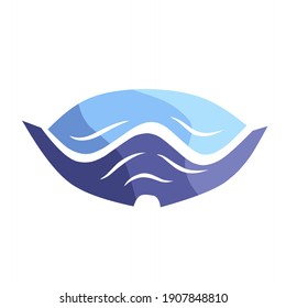 ilustración vectorial de un icono de la concha de mar.  ilustración para animales marinos, naturaleza.  diseño minimalista plano eps 10.