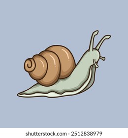 Vector illustration Sea Snail. Vector design Ocean Snail. Sea Ocean Snail Vector Cartoon design illustration and icon for website, digital and print