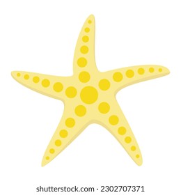 Vector illustration. Sea star on a white background. isolated object. Undersea world