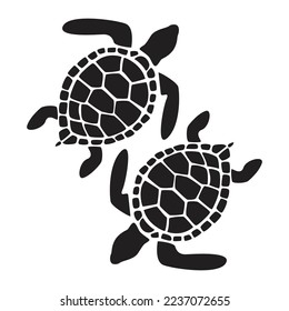 vector illustration of sea turtle animal. turtle sea animal icon simple design.