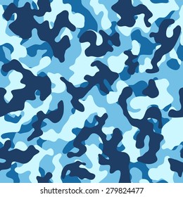 Vector illustration of sea water camouflage seamless pattern