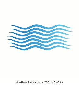 Vector and illustration of sea water waves that form a beautiful rhythm, suitable for logo and editing purposes Illustrations with the theme of waves and oceans are also water-themed