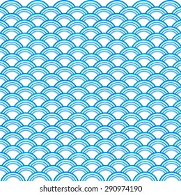 vector and illustration of sea wave pattern