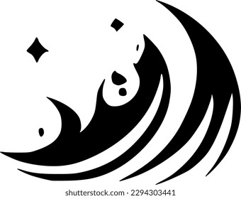 ilustración vectorial de las olas del mar o forma de quema de incendios