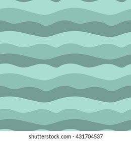 Vector illustration of sea waves. Seamless repeating pattern. 