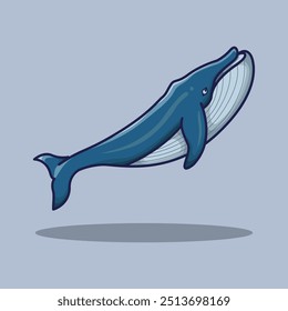 Vector illustration Sea Whale. Vector design Ocean Whale. Sea Ocean Whale Vector Cartoon design illustration and icon for website, digital and print