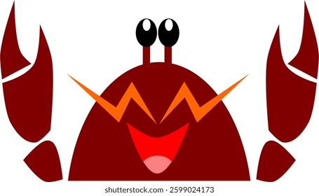 Vector illustration of a seafood crab