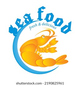 Vector illustration of the seafood logo. Kitchen or restaurant design templates.