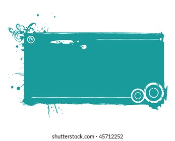 vector illustration of seagreen frame illustration