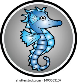 Vector Illustration of a Seahorse