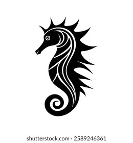  vector illustration of a seahorse