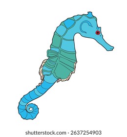 vector illustration of Seahorses in original appearances