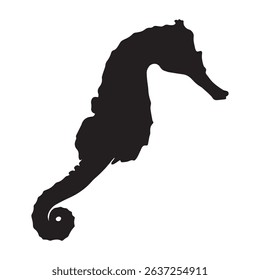 vector illustration of Seahorses in silhouette appearances