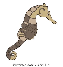 vector illustration of Seahorses in vintage appearances
