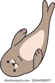 Ilustración vectorial de un sello. Escudo sello de caricatura.