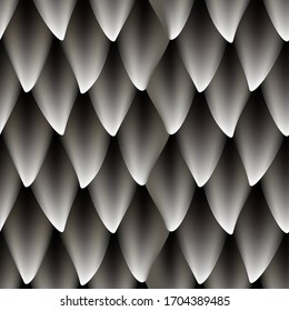 Vector Illustration Seamless 3D Background Natural Dragon Or Snake Scales