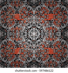Vector illustration. Seamless abstract background with repeating elements. Elegant vector classic pattern. Gray pattern.