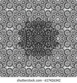 Vector illustration. Seamless abstract background with repeating elements. Elegant vector classic pattern. Gray pattern.