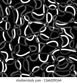 Vector illustration of seamless abstract black and white curve style, creative repeating line of texture for printing, wrapping, wallpaper, fabric, and textile.