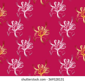 Vector Illustration. Seamless Abstract Floral Pattern. Exclusive Decoration Suitable for textile, fabric and packaging