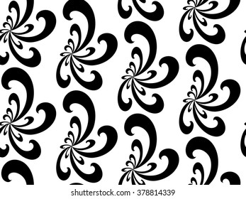 Vector Illustration. Seamless Abstract Floral Pattern. Exclusive Decoration Suitable for textile, fabric and packaging